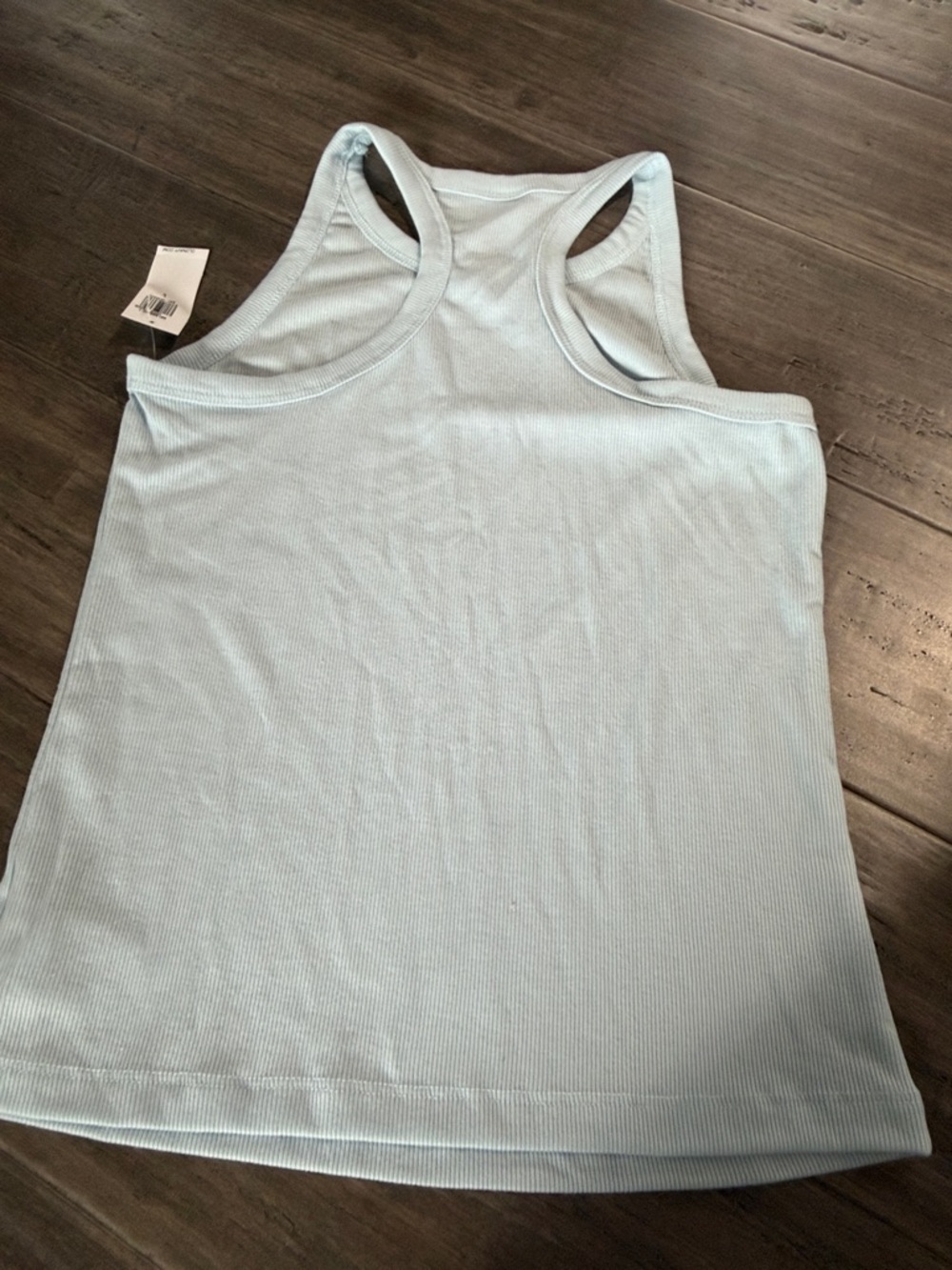 Old Navy Pale Blue Ribbed Racerback Tank Top - Picture 4 of 4